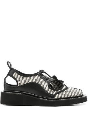 Henrik Vibskov 40mm Riviera striped interwoven sandals - Black