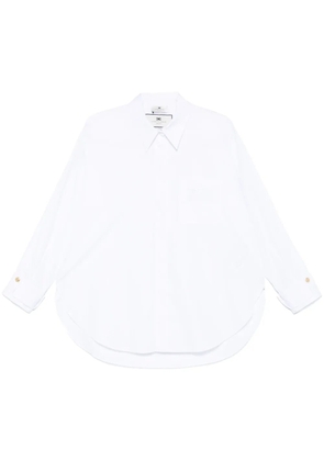 Elisabetta Franchi embroidered poplin shirt - White