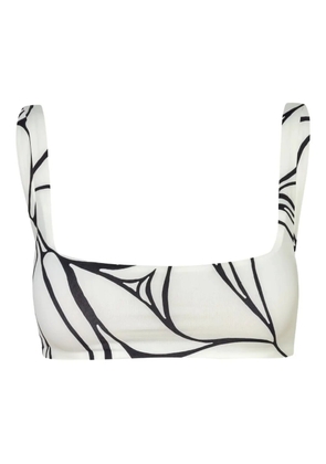 Cala de la Cruz Francesca printed bikini top - White