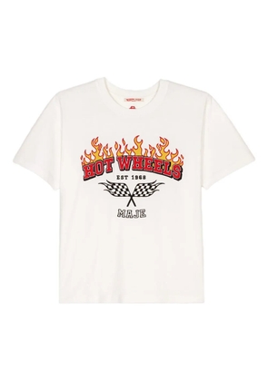 Maje flame-print T-shirt - White
