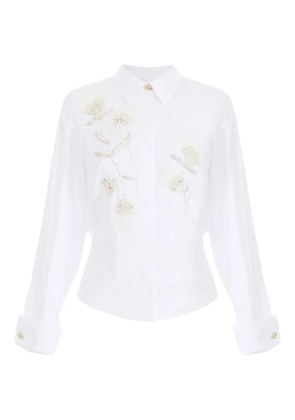 Elisabetta Franchi pearl-embellishment shirt - White