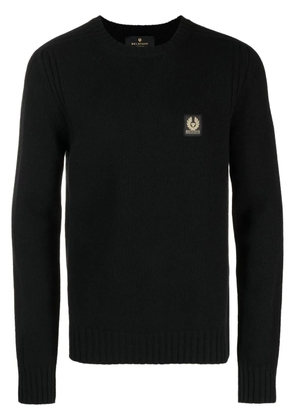 Belstaff logo-patch wool sweatshirt - Black