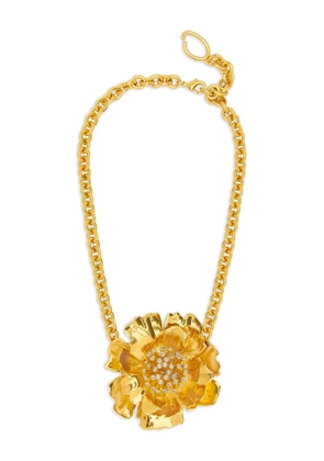 Oscar de la Renta Peony pendant necklace - Gold