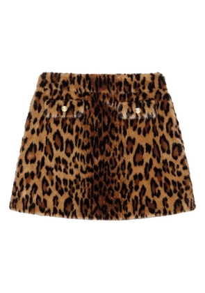 Maje leopard-print mini skirt - Brown