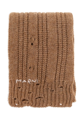 Marni chunky-knit scarf - Brown