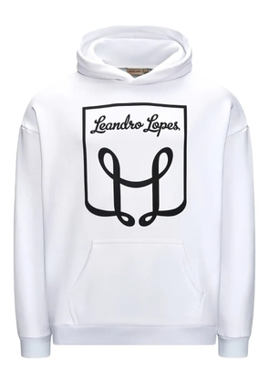 Leandro Lopes logo-print hoodie - White