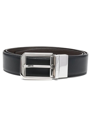 Zegna buckle-fastening leather belt - Black