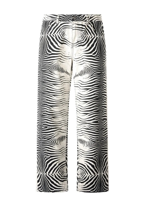 Roberto Cavalli Tigress-print trousers - White