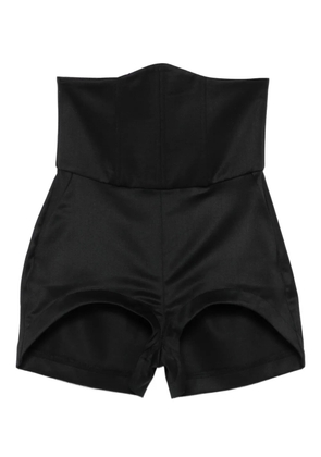 Vestiaire d'un Oiseau Libre corset-detail shorts - Black