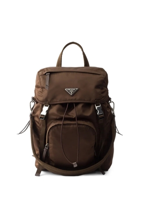 Prada logo-detail backpack - Brown