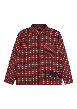 Pleasures cross-print 'White' overshirt - Red