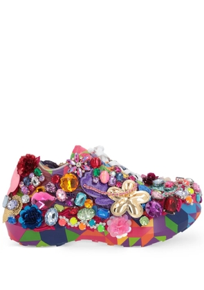 Comme Des Garçons x Salomon glass crystal embellished sneakers - Pink