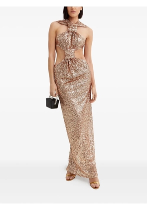 Bronx and Banco Sol sequin cut-out dress - Gold
