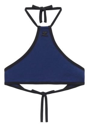 Courrèges halterneck cropped top - Blue