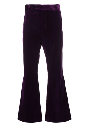 Palm Angels tailored kick-flare velvet trousers - Purple
