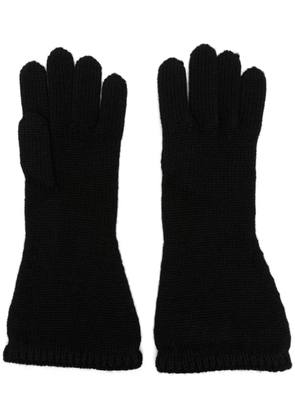 Yohji Yamamoto full-finger wool gloves - Black