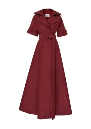 Carolina Herrera belted short-sleeve maxi dress - Red