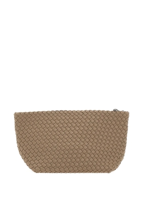 NAGHEDI woven clutch bag - Neutrals