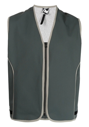 GR10K sleeveless zip-up gilet - Green
