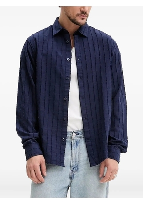 Desigual textured striped shirt - Blue
