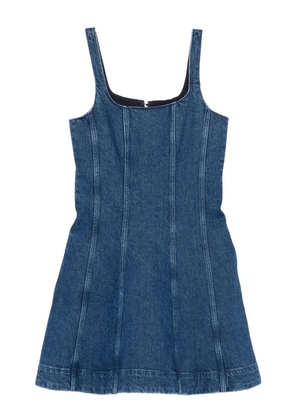 Maje square-neck denim mini dress - Blue