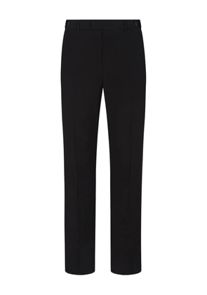 Emporio Armani belt-loops side-straps trousers - Black