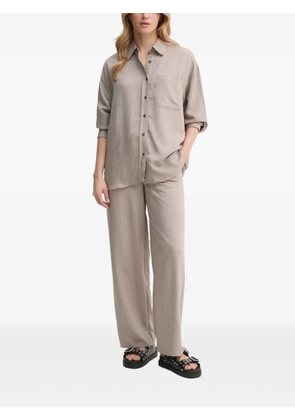 American Vintage pinstripe buttoned shirt - Neutrals