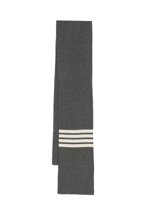 Thom Browne 4-Bar Stripe cashmere scarf - Grey