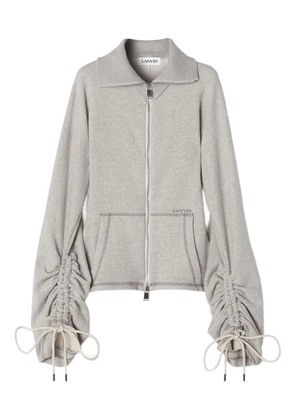 Lanvin cotton gathered-cuff jacket - Grey