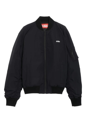 032c logo-embroidered bomber jacket - Black