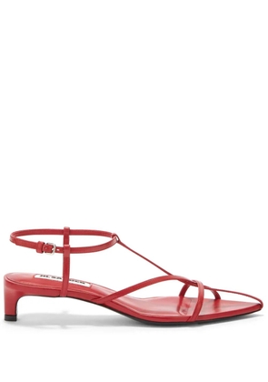 Jil Sander pointed open-toe leather sandals - Red