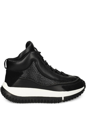 4CCCCEES snakeskin-panel leather sneakers - Black