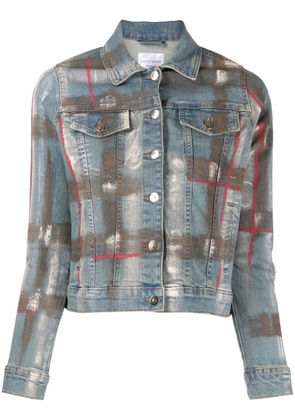 Madison.Maison paint splatter-print denim jacket - Blue