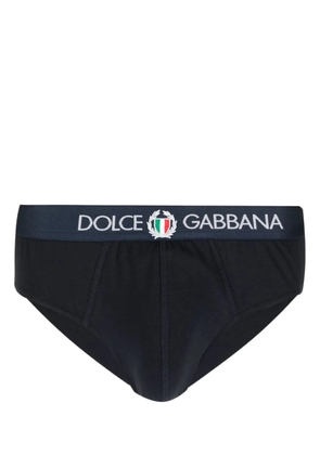 Dolce & Gabbana logo-waistband jersey briefs - Blue