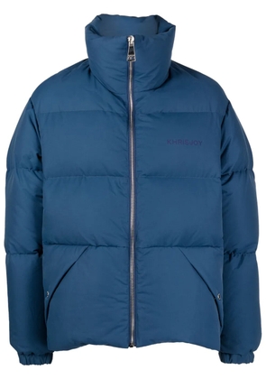 Khrisjoy logo-print padded jacket - Blue