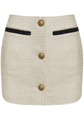VETEMENTS tweed mini skirt - Neutrals