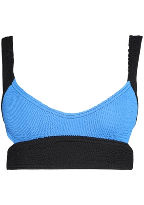 BOUND Splice Nino Crop crinkle bikini top - Blue