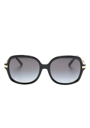 Michael Kors logo-engraved square-frame sunglasses - Black