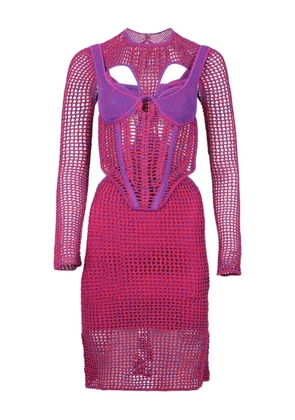 Dion Lee crochet-knit mini dress - Pink