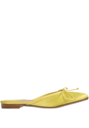 Manolo Blahnik satin mules - Green