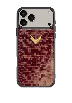 VELANTE leather-textured iPhone 17 Pro Max phone case - Brown