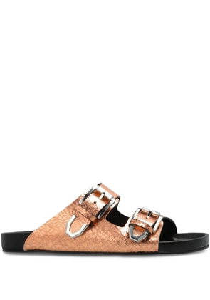 IRO leather slides - Pink