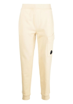C.P. Company logo-plaque cotton track pants - Neutrals