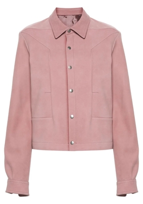 Rick Owens Alice Strobe leather shirt - Pink