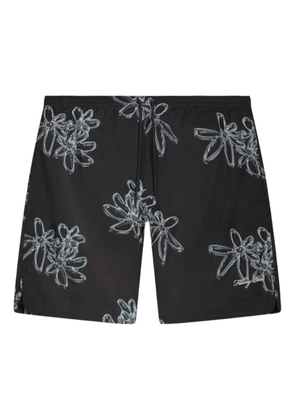 Filling Pieces Chrome Flower swim shorts - Black