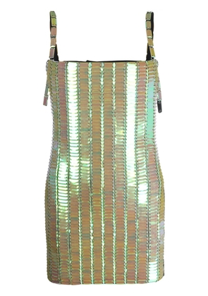 The Attico pailette-embellished mini dress - Green
