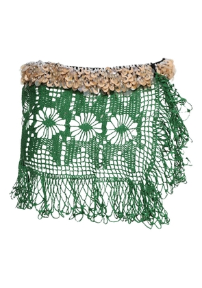 diotima sequin-embellished crochet skirt - Green