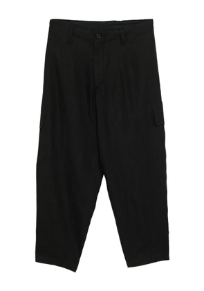 Y's Y's For Men x 120% Lino linen side tuck pants - Black