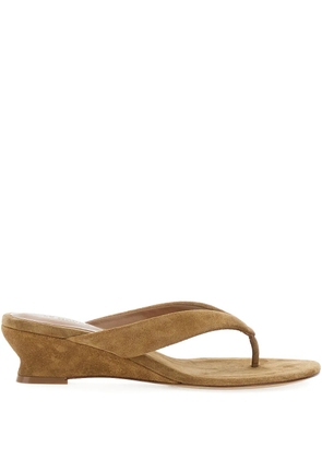 Le Monde Beryl thong wedge sandals - Neutrals