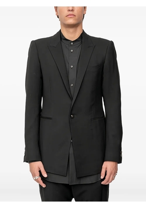Devoa single-button tailored suit jacket - Black